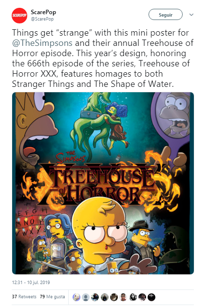 Los Simpson parodian a Stranger Things en póster de Halloween