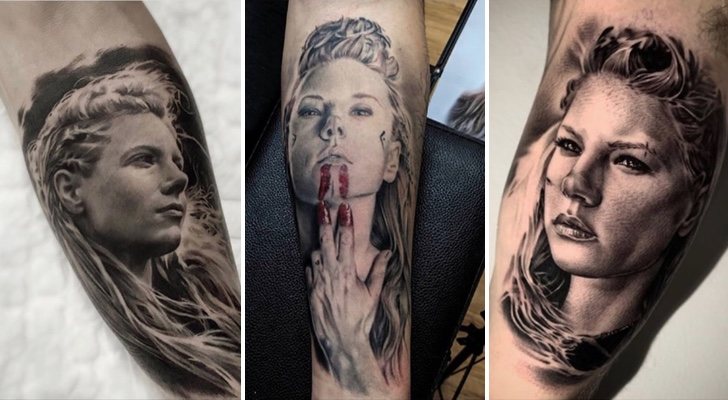 Actriz de Vikings alborota Instagram para elegir el tatuaje de Lagertha